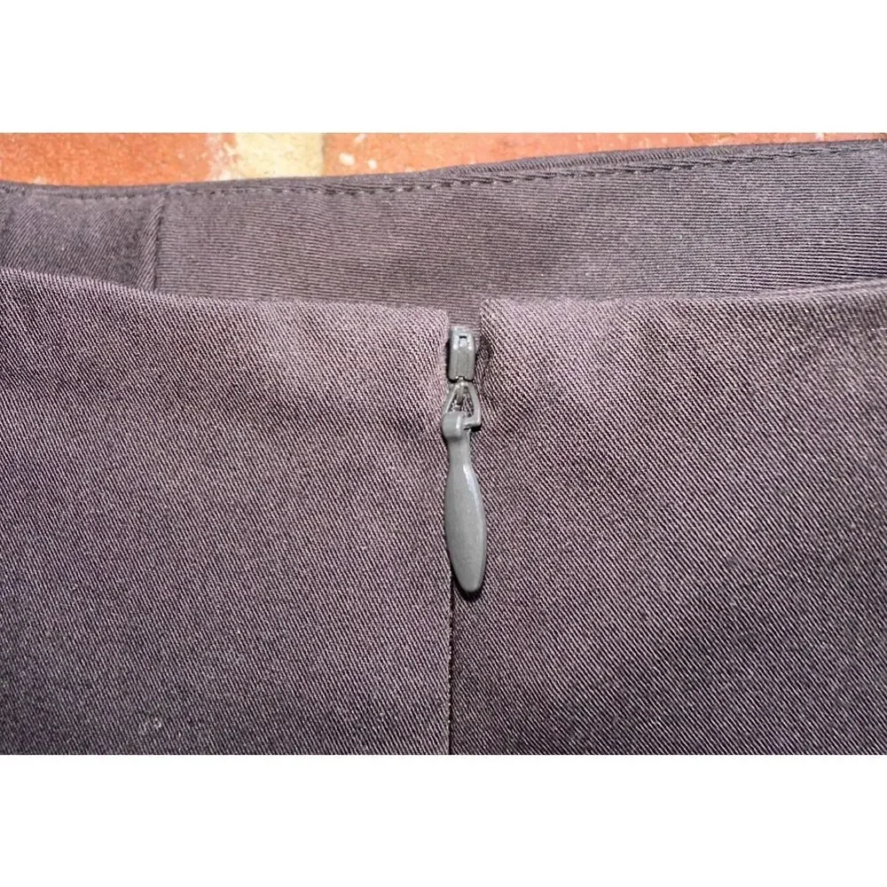 Doncaster Collection $290 Flat Front Dress Pants Brown High Rise size 18 NWT